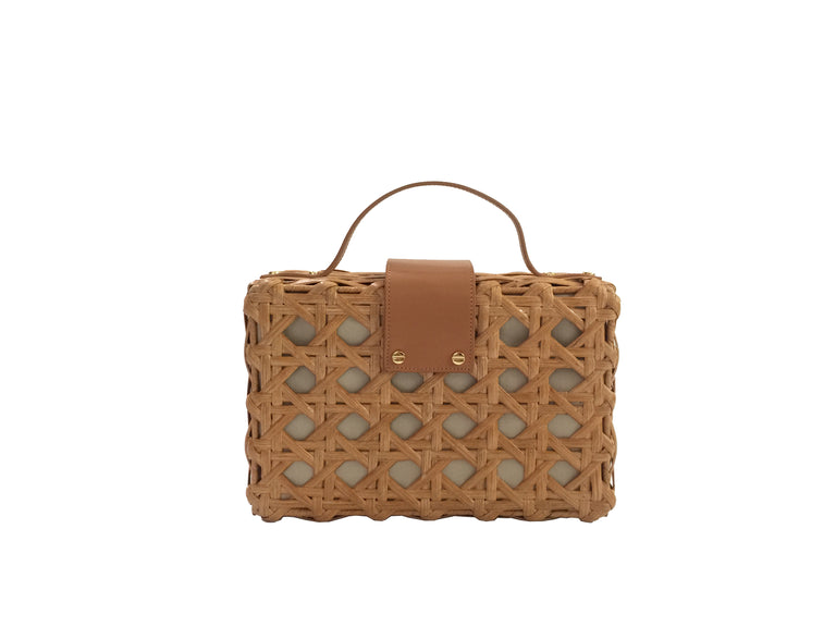 Charlie Satchel Natural with Tan Leather