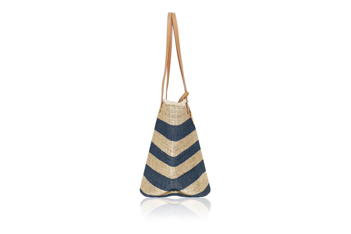 Carrie City Natural and Navy Stripes