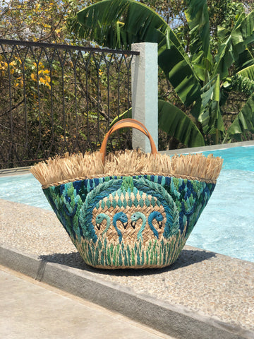 FLAMINGO MEDIUM TOTE BLUE
