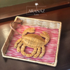 Crabby Paper Napkin Holder- Pink Ikat